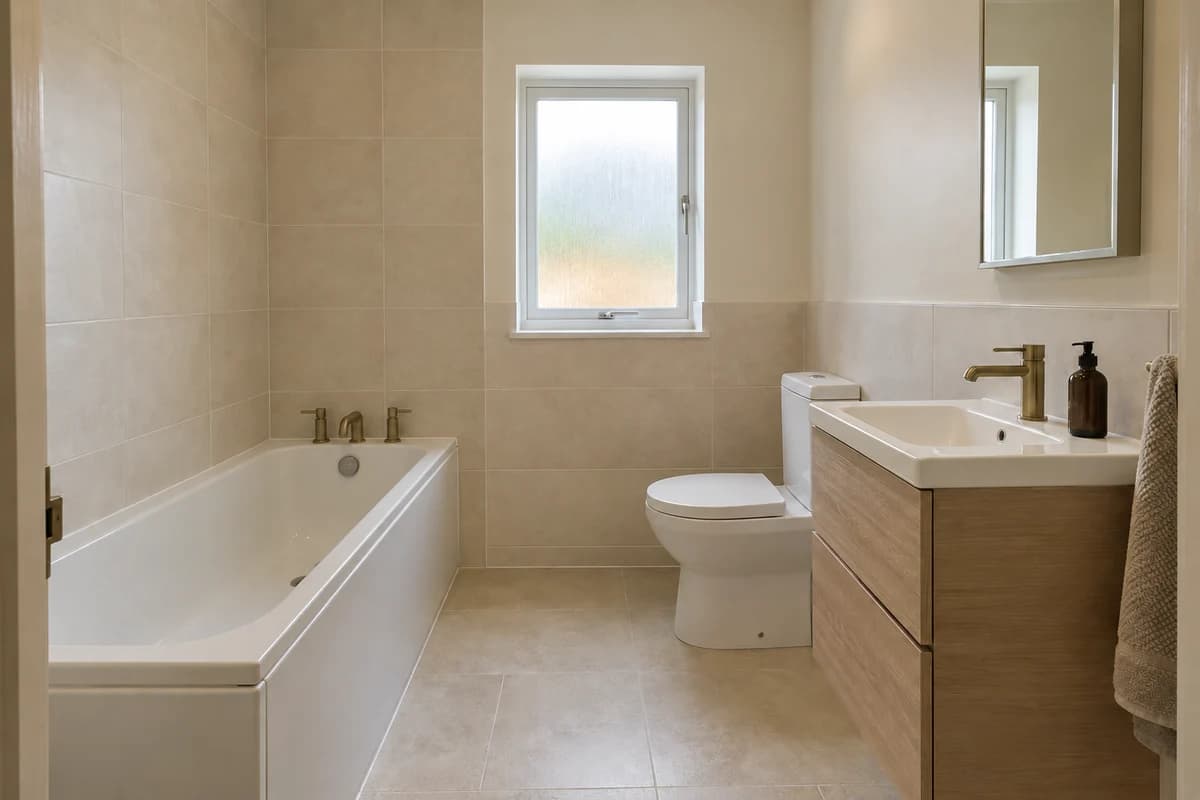 Illustration: a bathroom with a bath only
