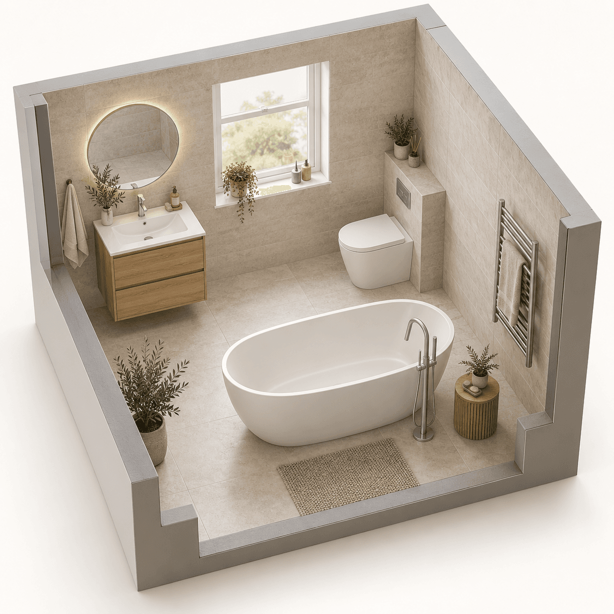 Illustration: a freestanding bath