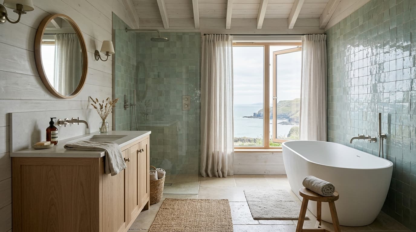 Illustration: a Coastal bathroom