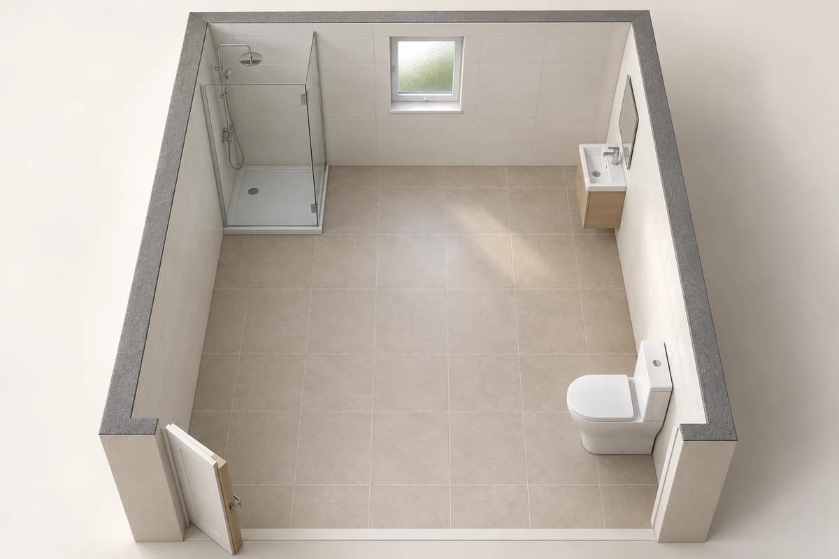 Illustration: a large bathroom