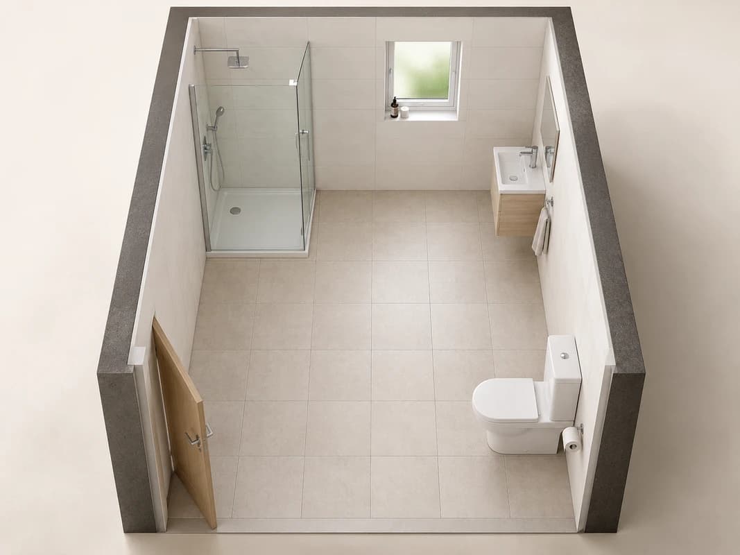 Illustration: a spacious bathroom