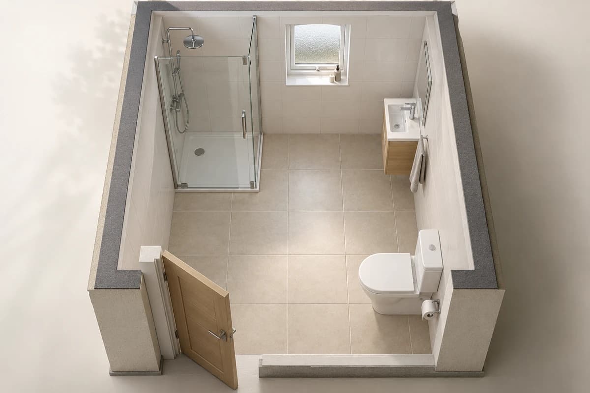 Illustration: a medium bathroom